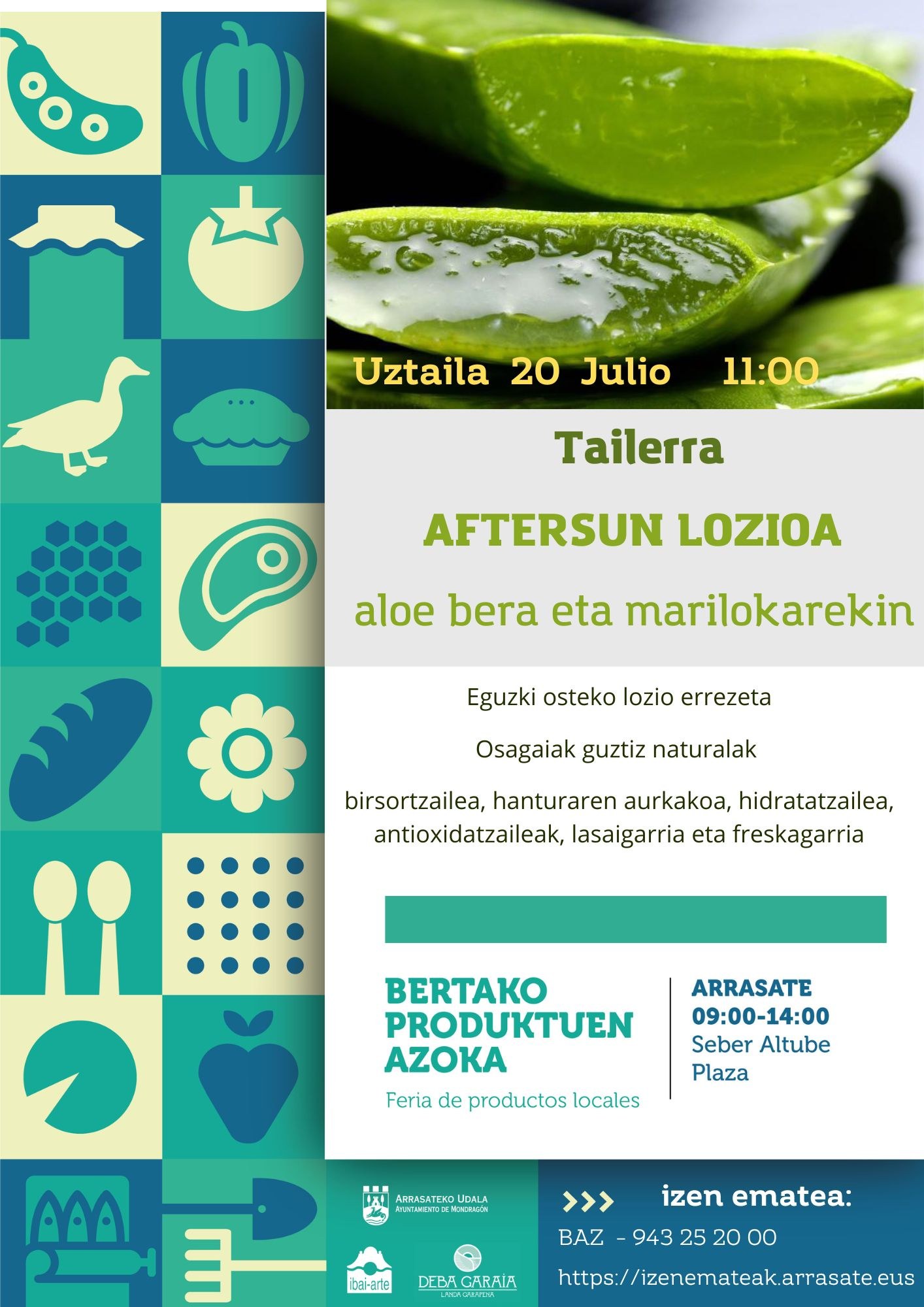 Taller: loción aftersun (20 de julio)