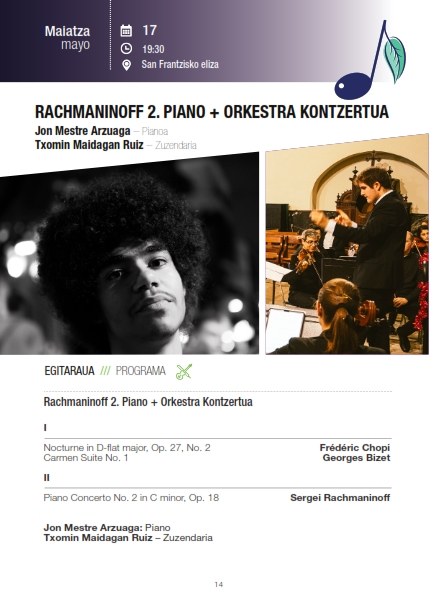 Jon Mestre / Txomin Maidagan - Rachmaninoff 2. Piano + Orkestra Kontzertua