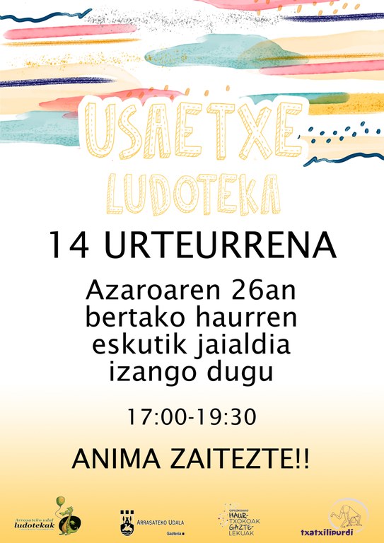 Fiesta en la ludoteca de Usaetxe