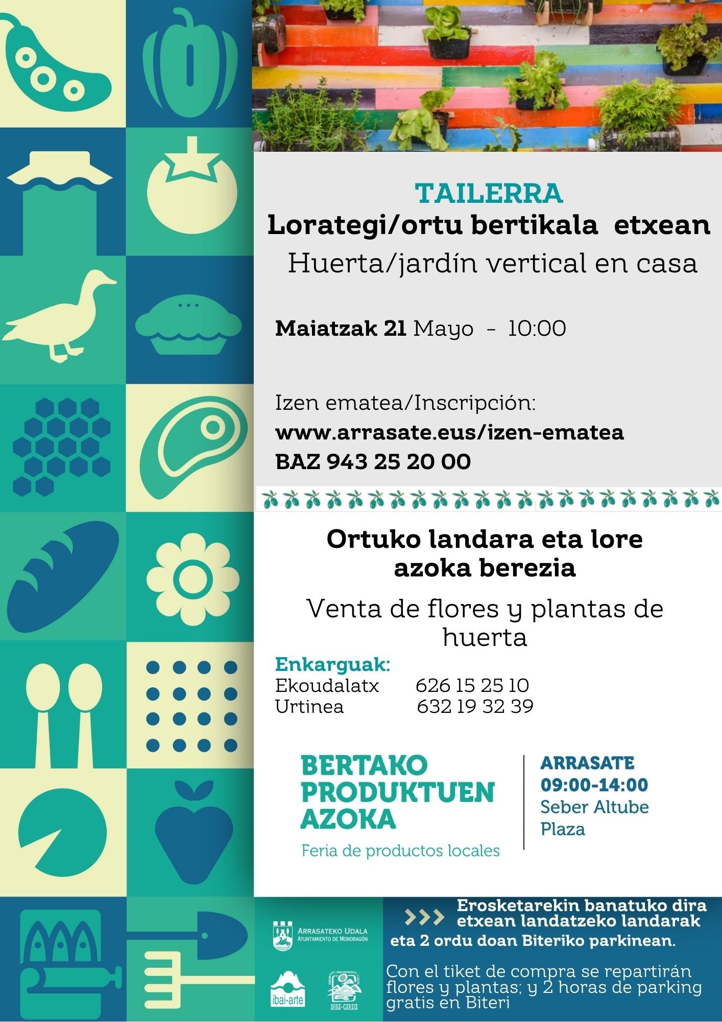 Taller: Huerta/jardín vertical en casa