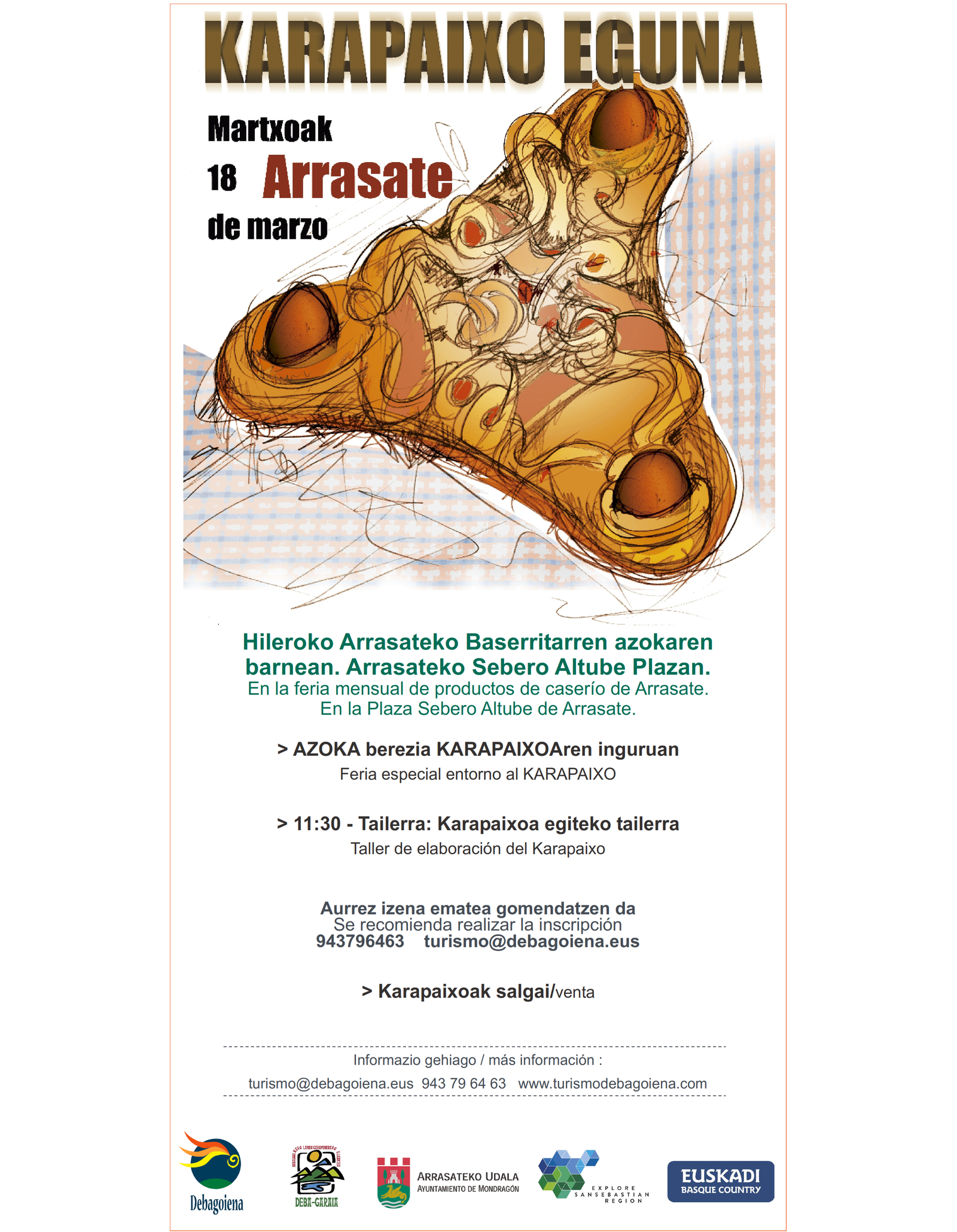 18 de marzo: Feria de Baserritarras y taller para elaborar el Karapaixo