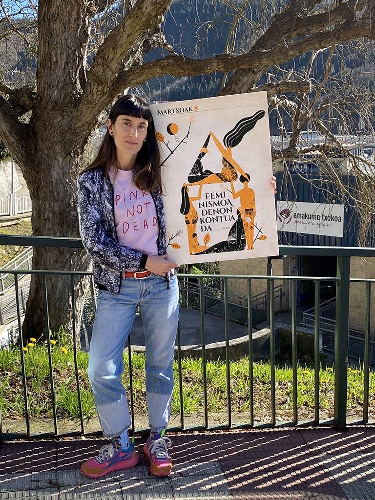 ‘Feminismoa etxe’ de June Baonza Pagaldai será la imagen del programa del 8 de Marzo