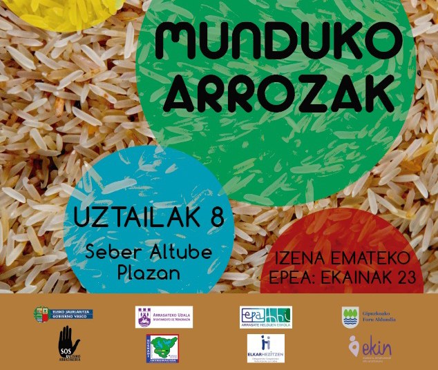 “Arroces del mundo” el 8 de julio, en Arrasate