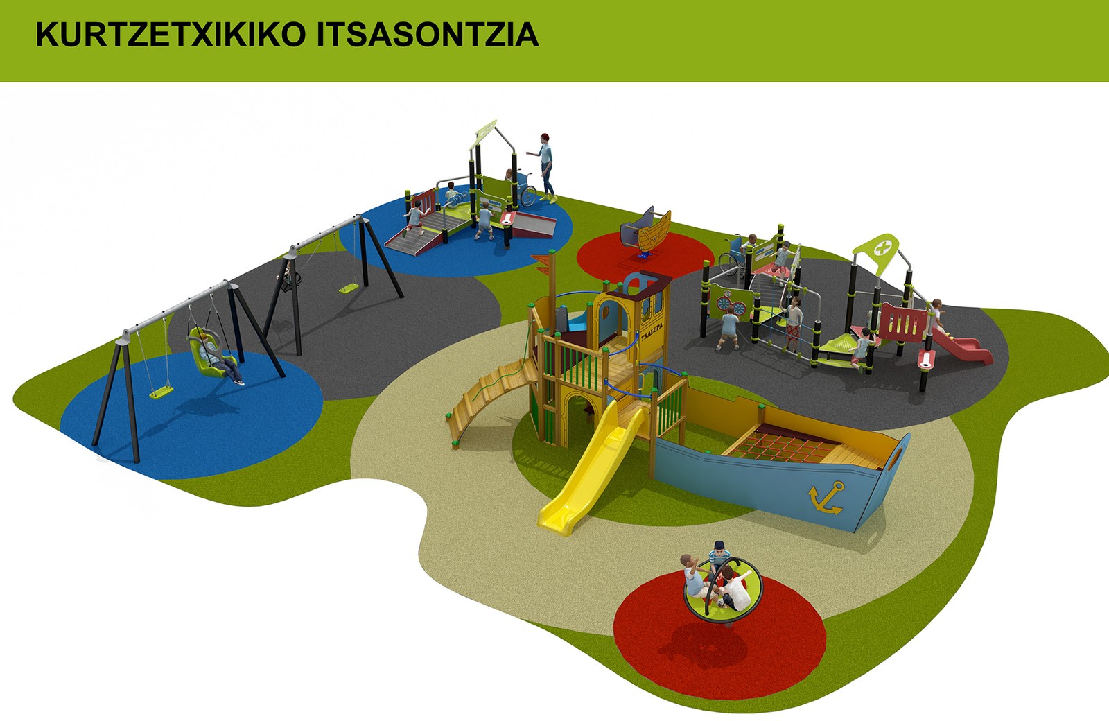 “Kurtzetxiki itsasontzia” la propuesta más votada para la renovación del parque infantil de San Andres
