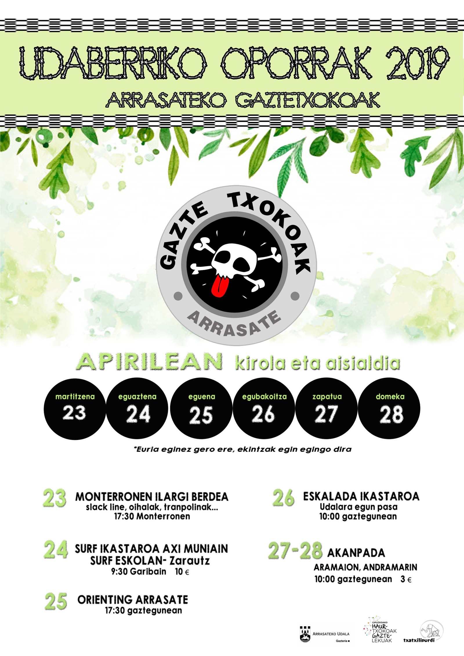 Actividades para vacaciones