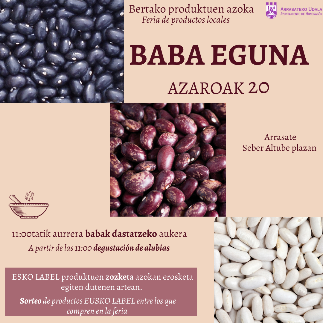 Baba Eguna este sábado, 20 de noviembre, en la Feria de Productos Locales