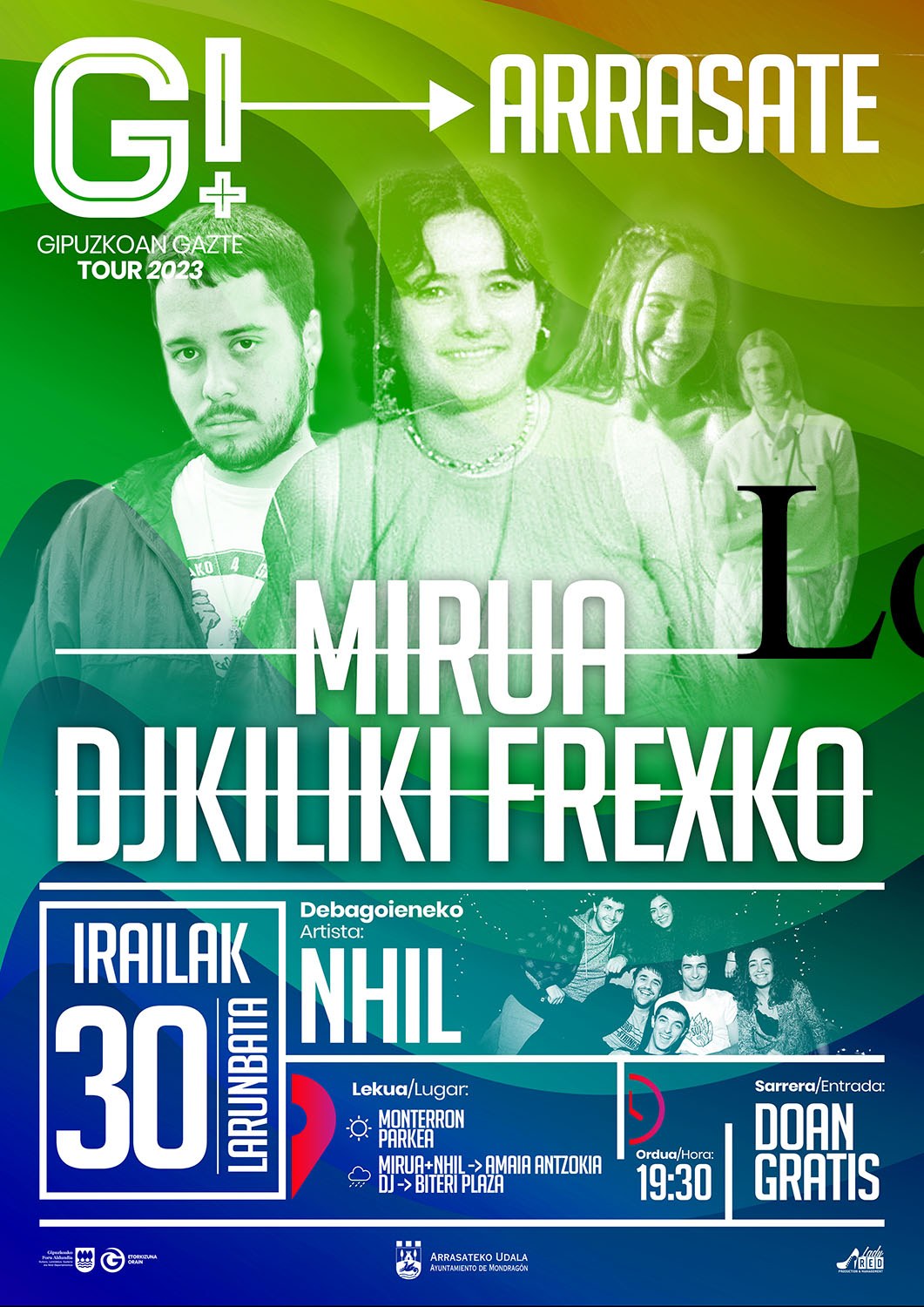 El 30 de septiembre llega Gipuzkoan Gazte Tour a Arrasate con un concierto dirigido a la juventud