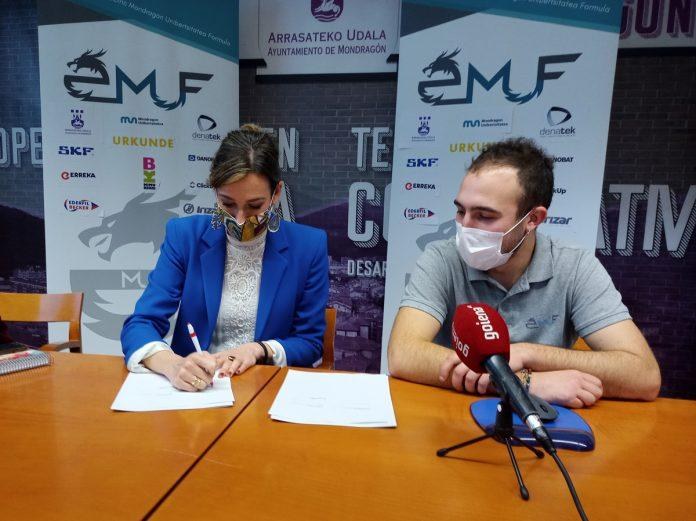 El Ayuntamiento de Arrasate apoya el proyecto de coche eléctrico de Fórmula 1 que están desarrollando estudiantes de Mondragón Unibertsitatea