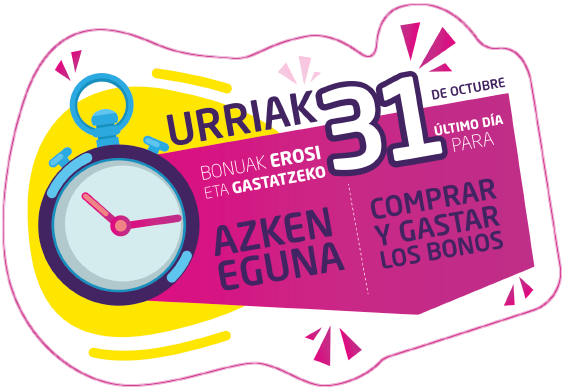 El plazo de compra y canje de los 7.500 bonos de compra de la campaña 'Txikiak egiten gaitu haundi' termina el 31 de octubre