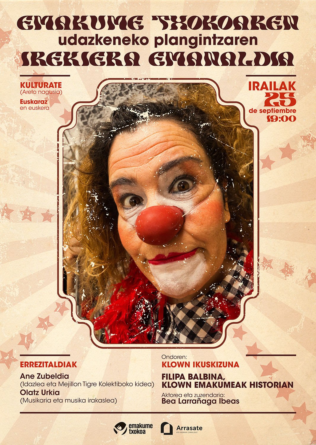 Emakume Txokoa ha organizado el jueves, 25 de septiembre, una función de apertura del nuevo curso en el Aula Magna de Kulturate.