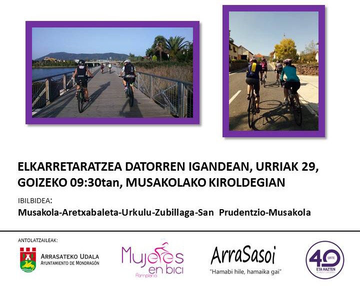 Emakume, zatoz gurekin bizikletan ibiltzera!