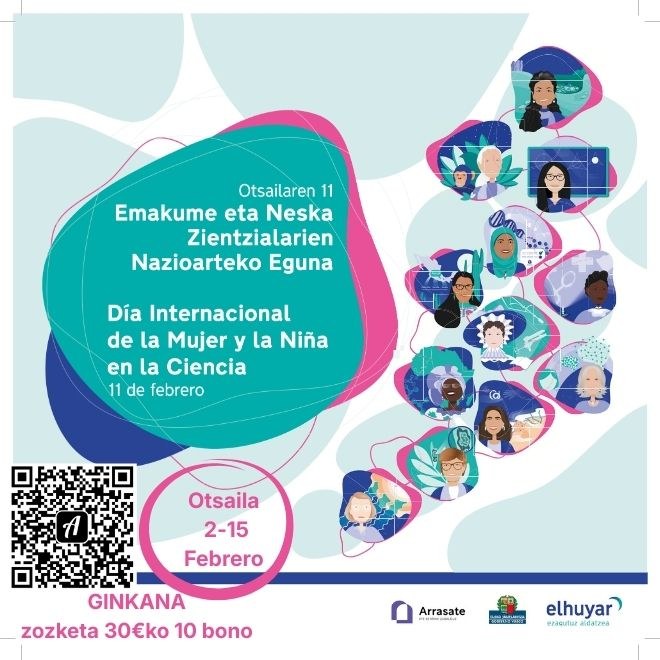 Mujeres científicas en los escaparates: campaña de dos semanas, gincana y premios en 12 comercios de Arrasate