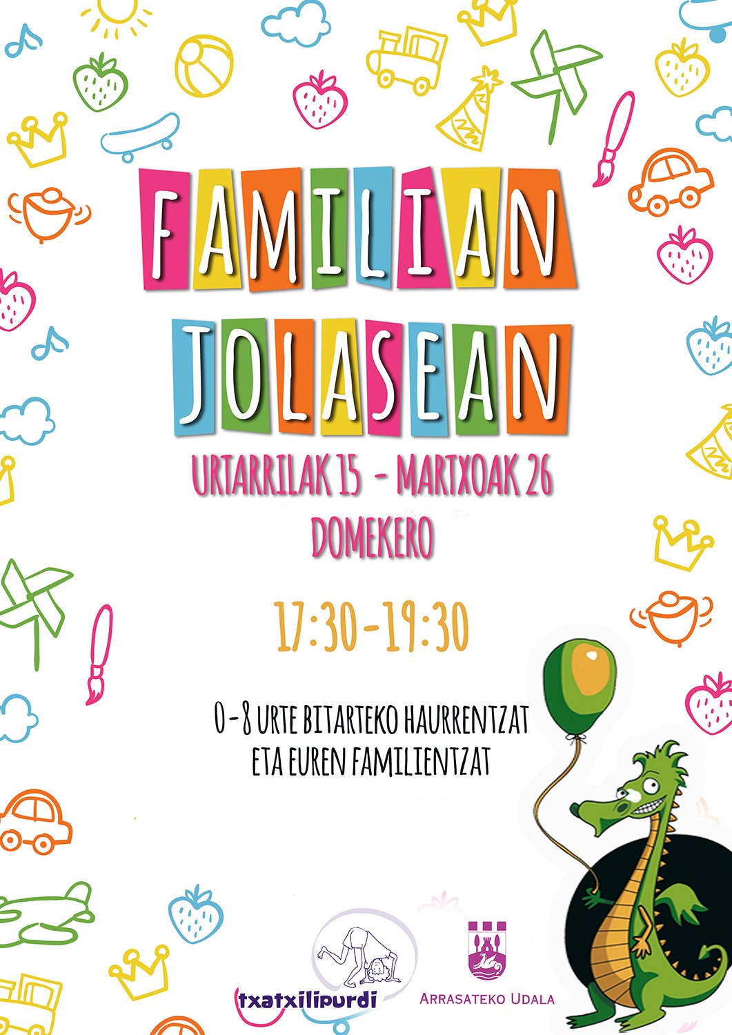 Nueva edición de la iniciativa “Familian Jolasean” a partir del domingo 15 de enero