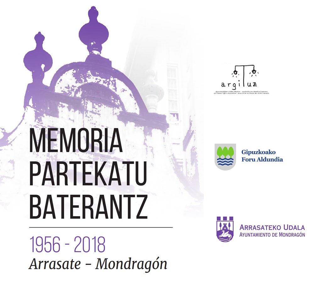 Presentación del informe “Hacia una memoria compartida” el día 20, jueves, en Kulturate