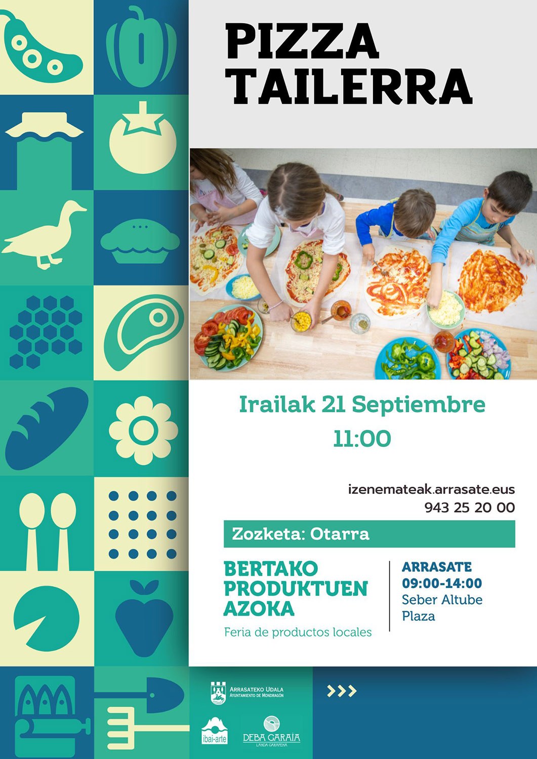 Productos del verano y taller de pizza en la feria de productos locales, el 21 de septiembre