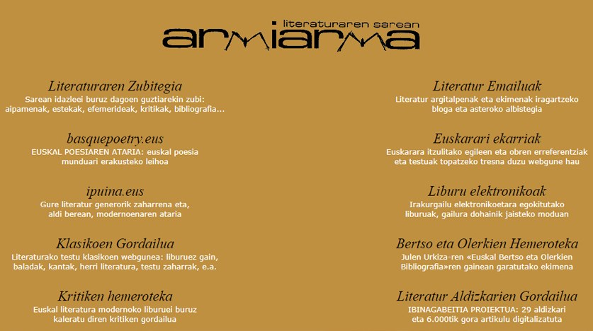 Armiarma: literaturaren sarean