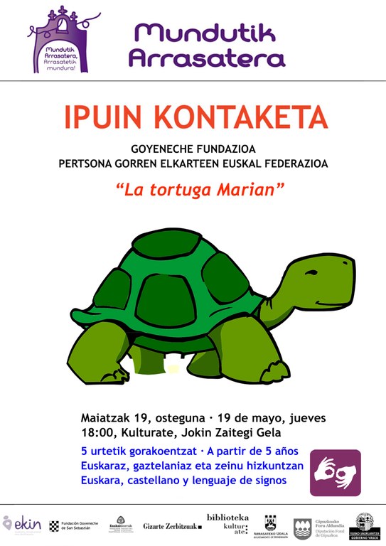 Mundutik Arrasatera: "LA TORTUGA MARIAN" (Ipuin kontaketa)