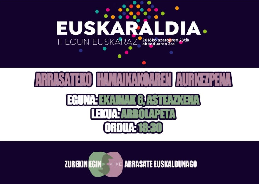 Arrasateko hamaikoaren aurkezpena