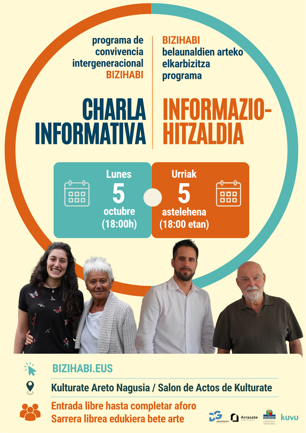 Bizihabi programa aurkeztuko dute urriaren 5ean, pertsona nagusiek etxea gazteekin partekatzeko programa