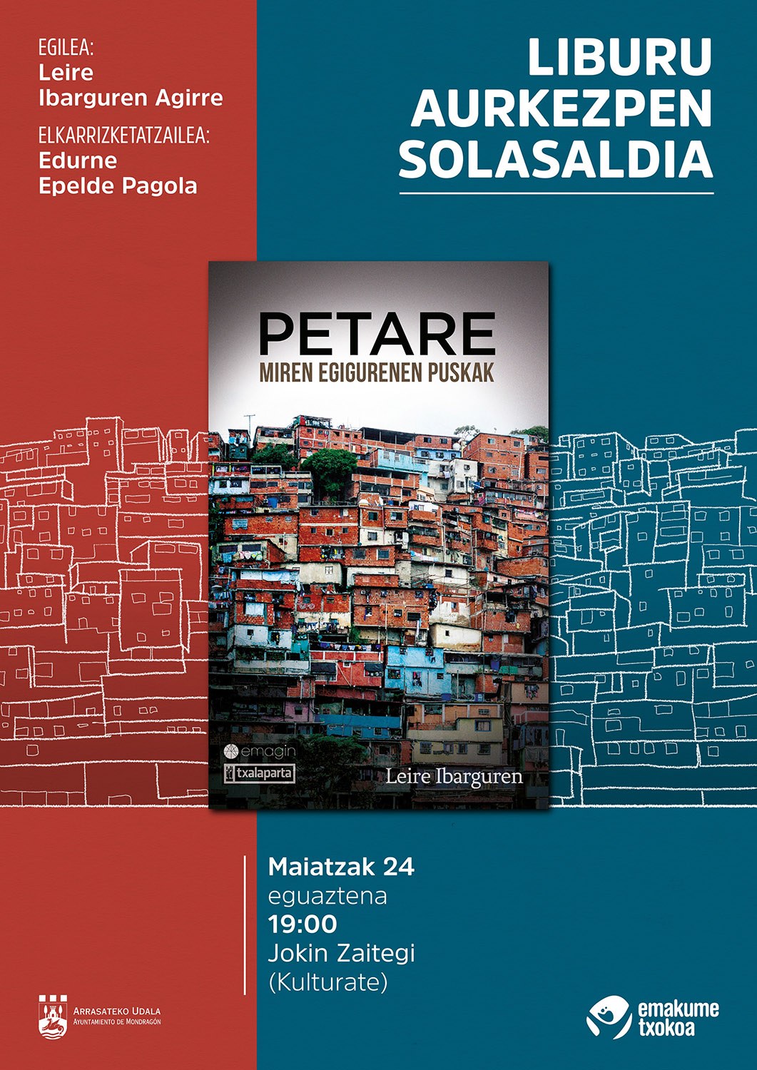 Emakume Txokoak ‘PETARE. Miren Egigurenen puskak’ liburuaren aurkezpen solasaldia antolatu du maiatzaren 24rako