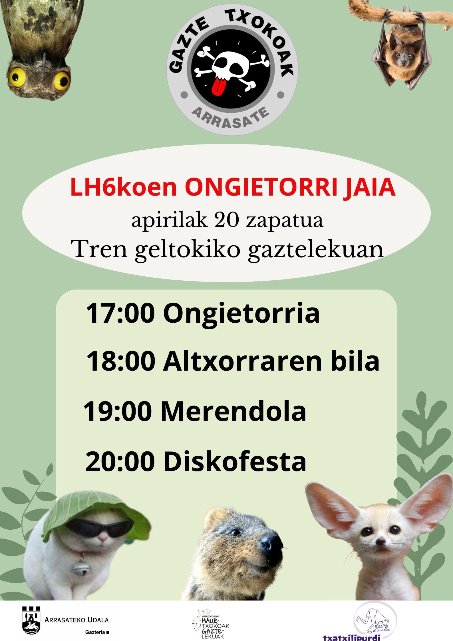 LH6ko aurrenerabeei gaztelekuko eta gaztetxokoetako ongietorri jaia egingo zaie