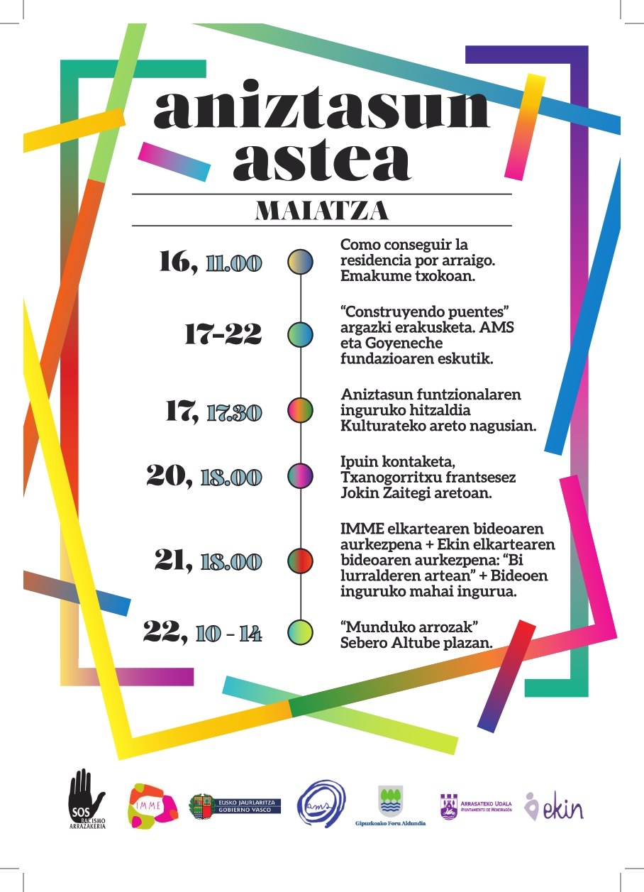 Arrasatek Aniztasunaren Astea ospatuko du maiatzaren 17tik 22ra