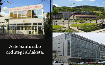 Ordutegi berezia Aste Santurako