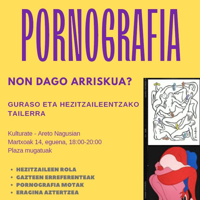 Arrasateko Udalak tailerra antolatu du pornografiaren inguruan, martxoaren 14an