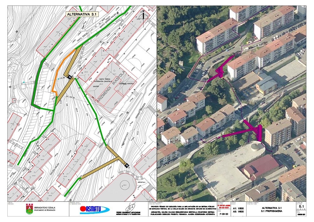 Santa Teresa-Agarreko irisgarritasuna bermatzeko eta auzotarren iritzia jasotzeko, 3 aukera aurkeztu dira