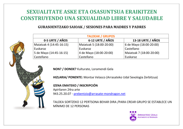 Sexualitate askeari buruzko saioak gurasoentzat
