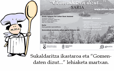 Sukaldaritza ikastaroa eta "Gomendatzen dizut 2006" lehiaketa martxan
