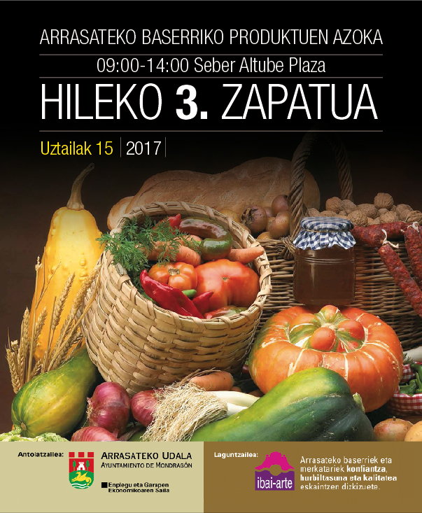 Zapatu honetan Baserritarren azoka