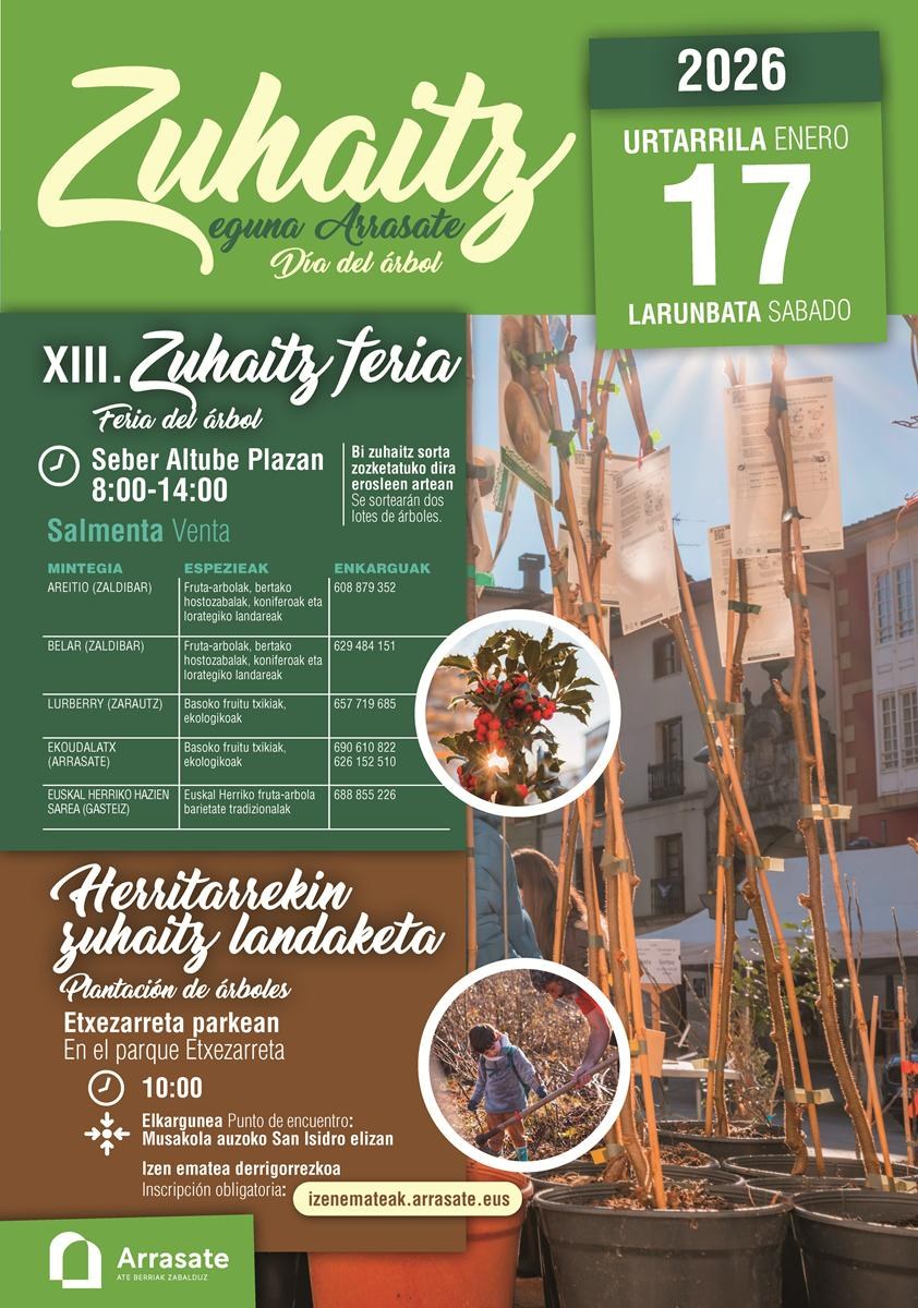 Zuhaitz Egunaren hitzordu berriarekin batera, Basoen Kudeaketa Iraunkorrerako Plan Teknikoa iragarri du Udalak
