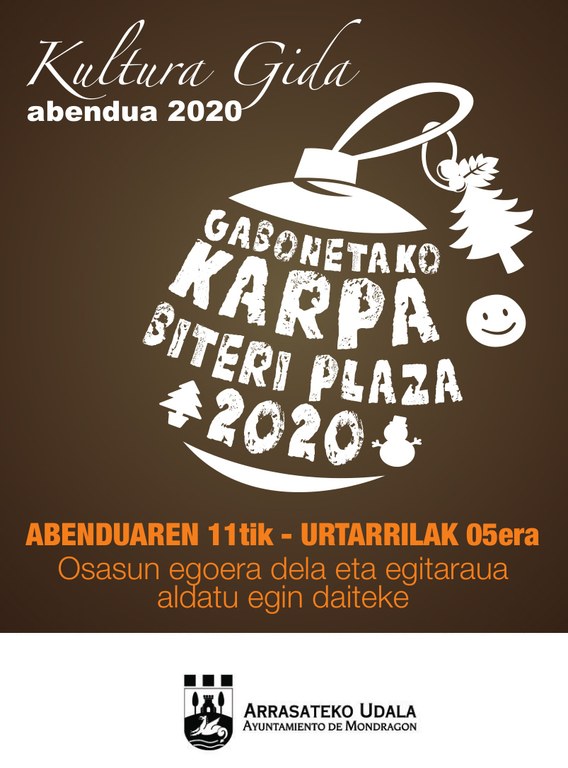 2020ko abenduko Kultura gida azala