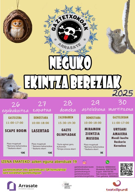 neguko oporrak 2025