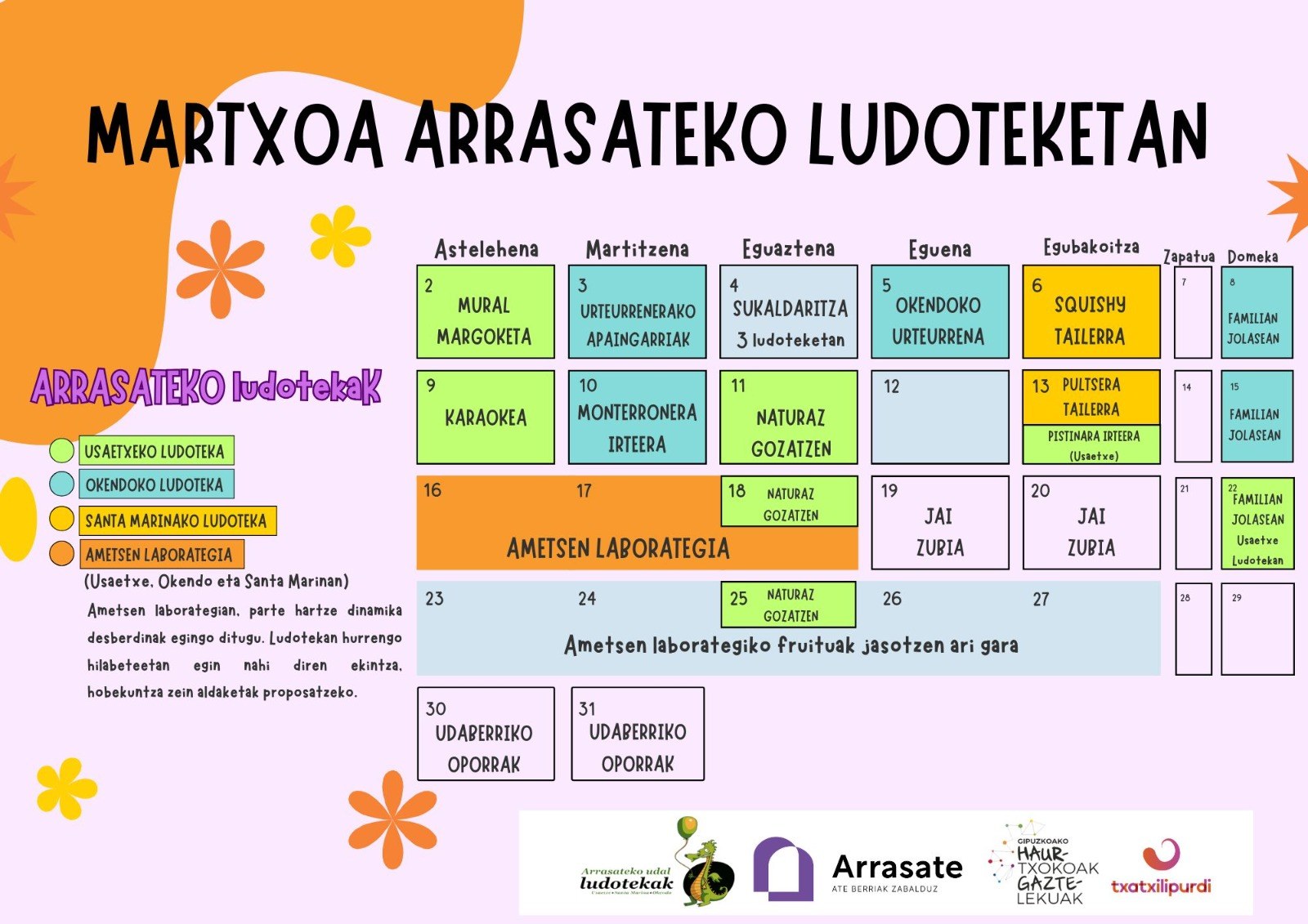 Martxoko ekintzak ludotekan