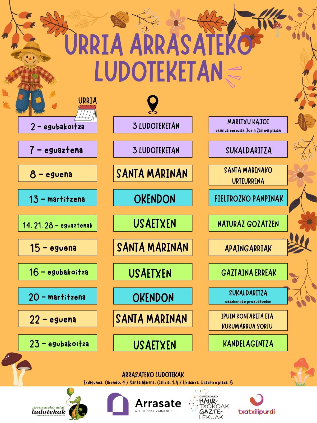 URRIKO EKINTZAK LUDOTEKETAN