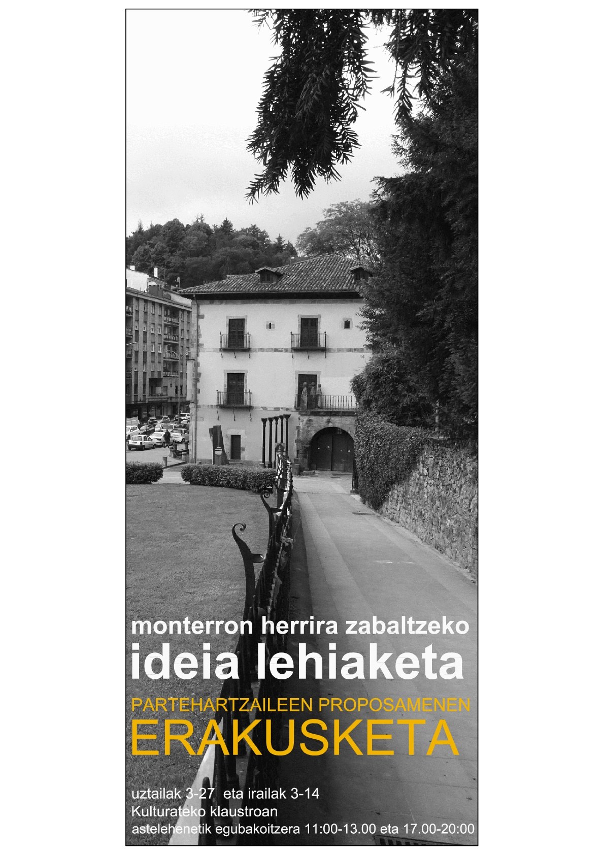Jendaurreko erakusketa eta herritarrei kontsulta